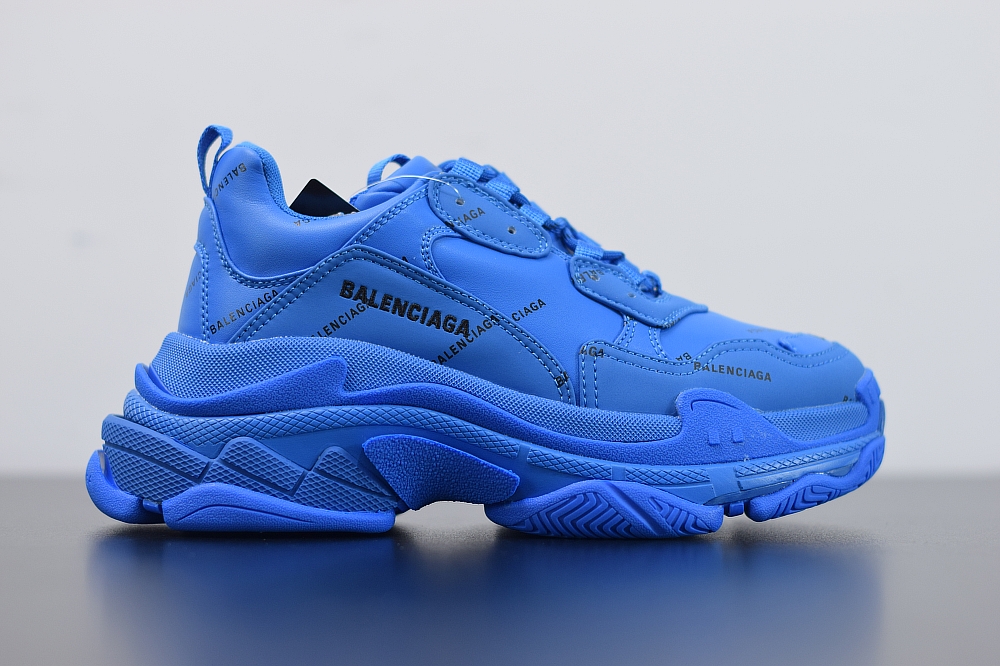 Balenciaga Triple S Sneaker Blue Letter Black(With Video)