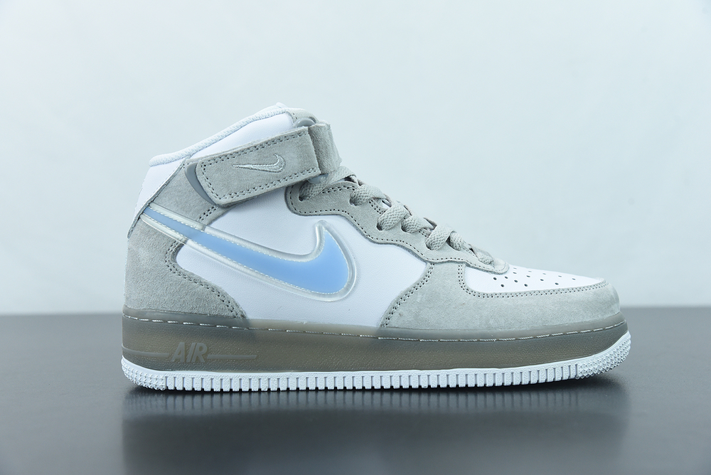 Nike Air Force 1 Mid Wolf Grey White Blue