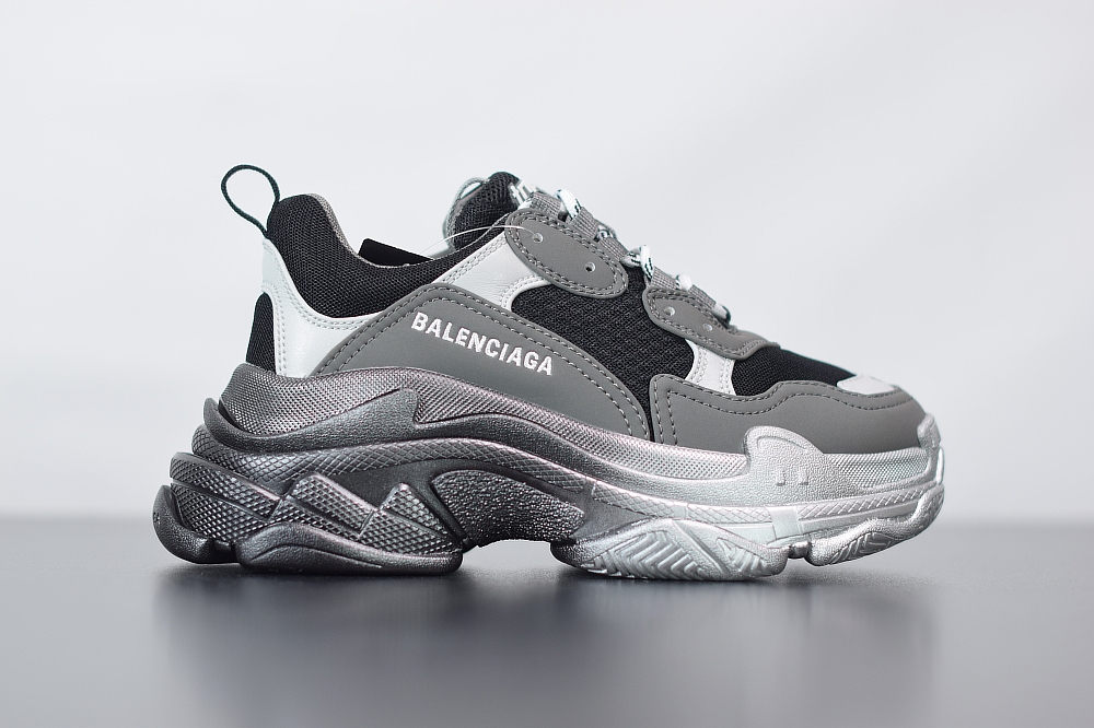 Balenciaga Triple S Black Grey Silver(With Video)