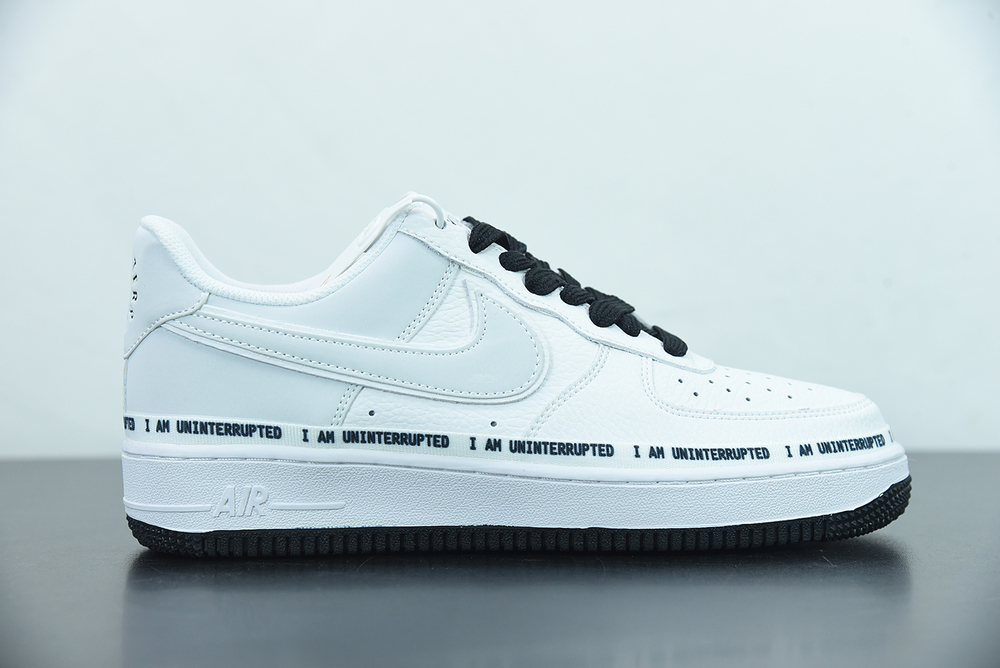 Uniterrupted x Nike Air Force 1 07 Low White Black