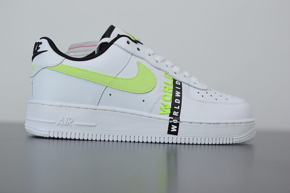 Nike Air Force 1 Low Worldwide White Barely Volt (GS)