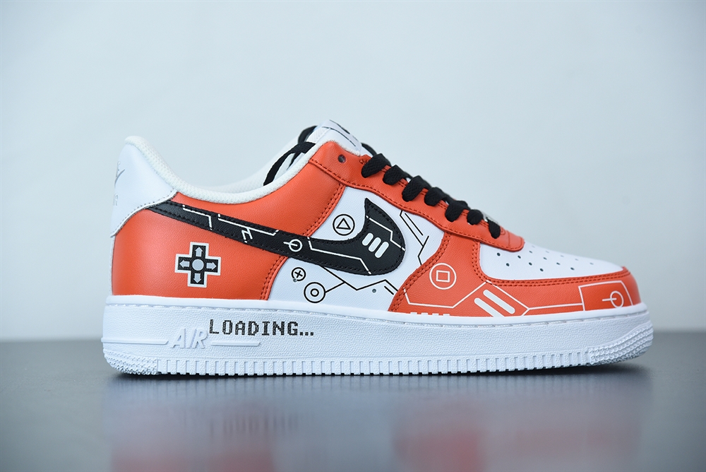 Nike Air Force 1 Low 07 Bottons PS5 Red White Black