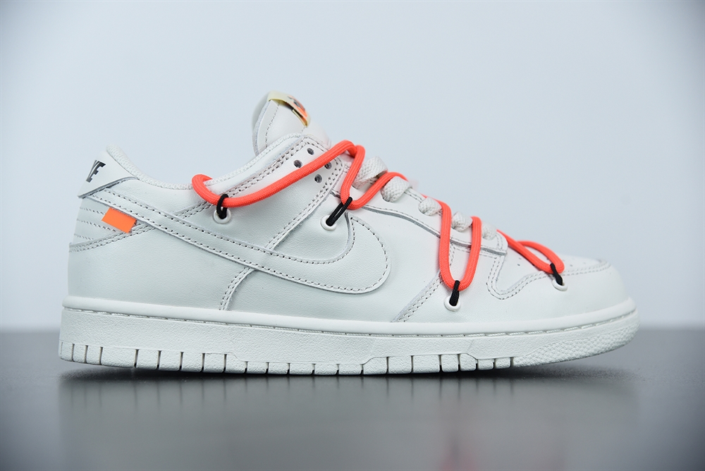 Nike SB Dunk Low Off-White LTHR Beige White Red(With Video)