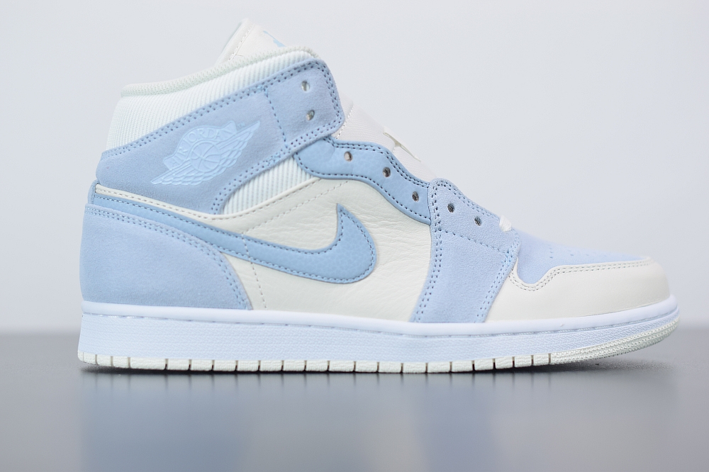 Jordan 1 Mid Mixed Textures Blue(With Video)