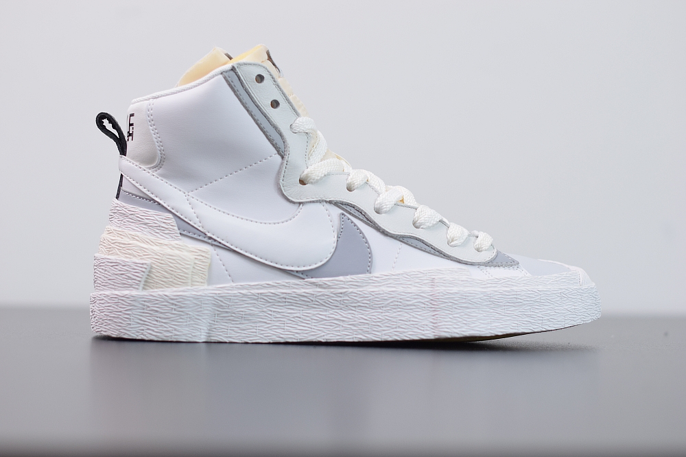 Nike Blazer Mid sacai White Grey(With Video)