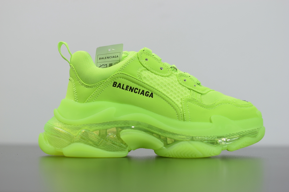 Balenciaga Triple S ClearSole Fluorescent Green