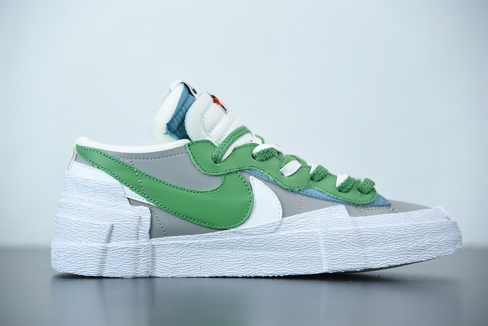 Nike Blazer Low Sacai Medium Grey Classic Green(With Video)