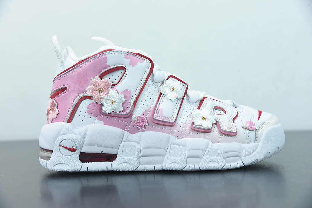 Nike Air More Uptempo White Varsity Red Outline (GS) (2018/2021) 