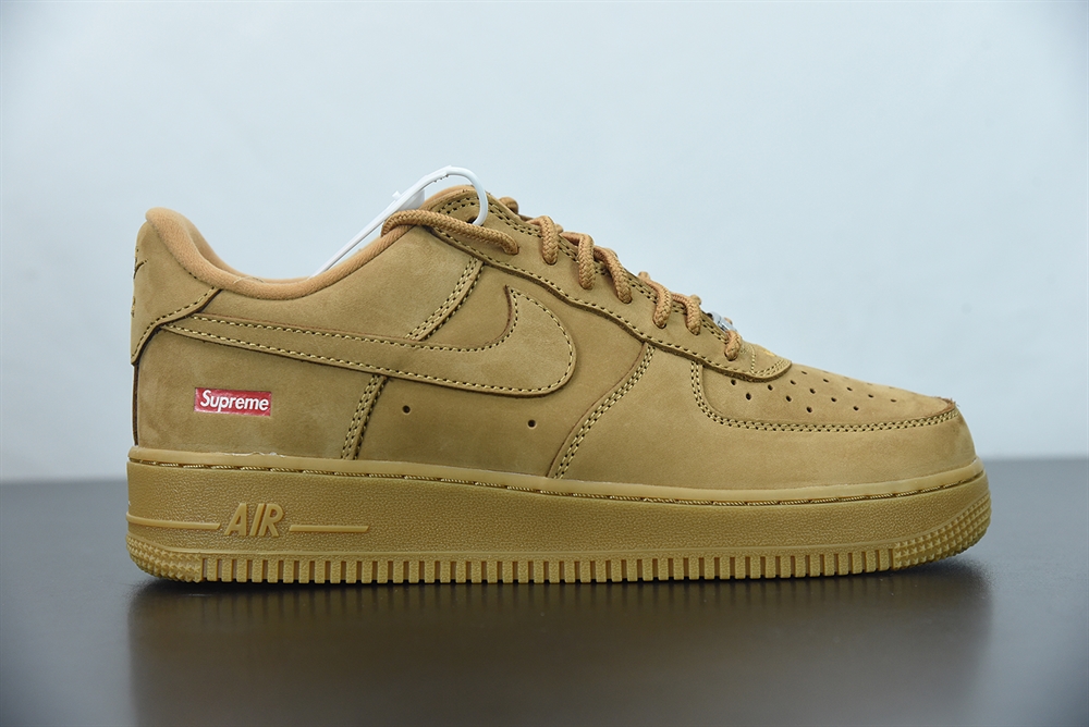 Supreme x Nike Air Force 1 Low Wheat Suede Brown