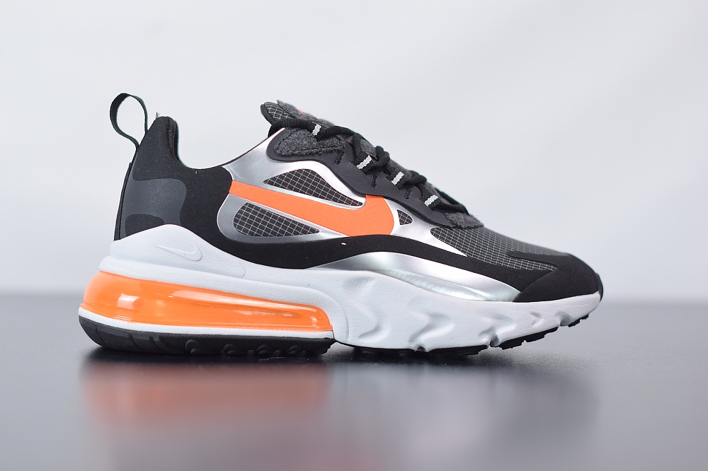 Nike Air Max 270 React Black Total Orange(With Video)