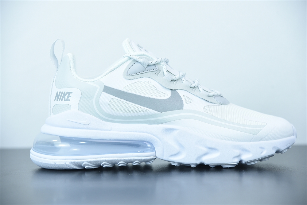 NIKE AIR MAX 270 REACT (WHITE/LT SMOKE GREY-PURE PLATINUM)