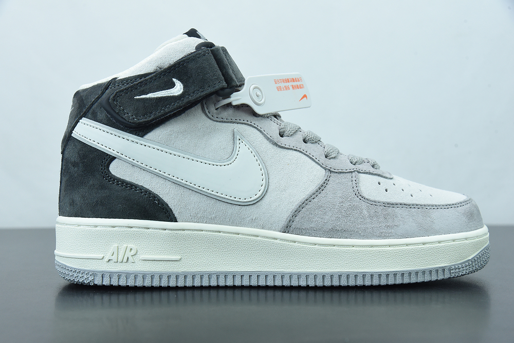 Nike Air Force 1 Mid Grey Black Beige White