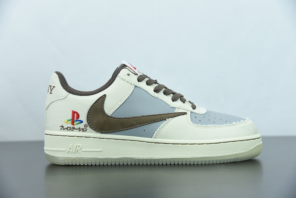 Nike Air Force 1 Low TS Travis Scott x Playstation Brown Grey