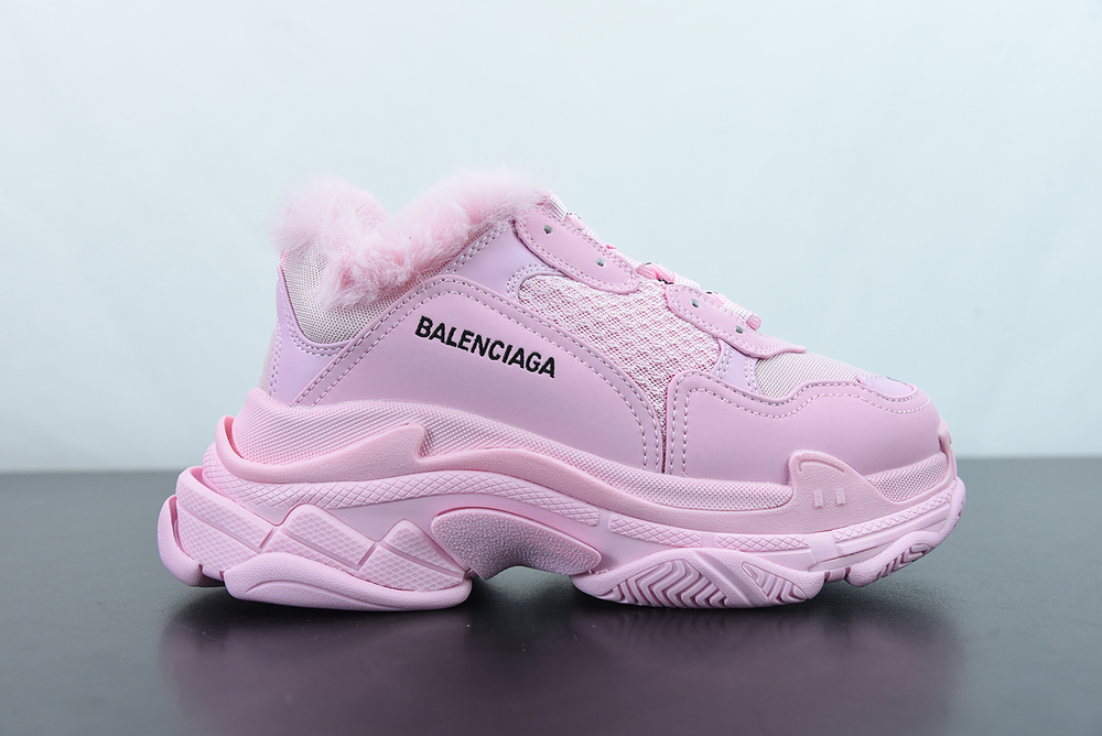 Balenciaga Triple S Fur Pink