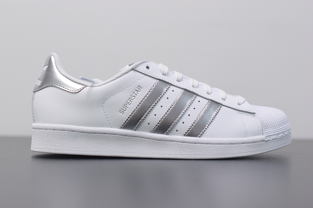 Adidas Superstar White Silver Metallic(With Video)