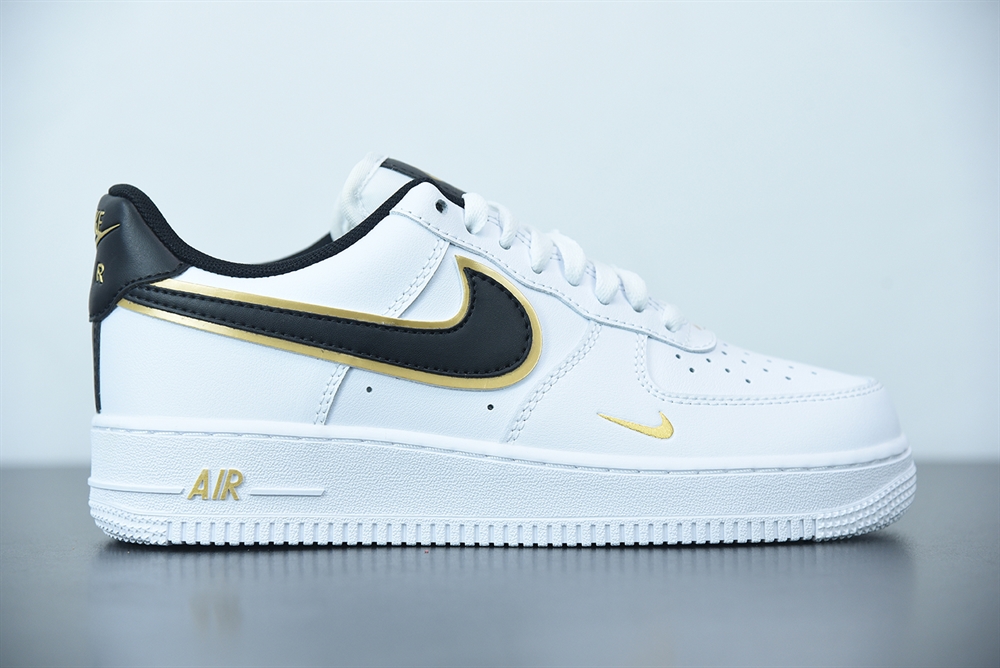 Nike Air Force 1 Low White Black Metallic Gold