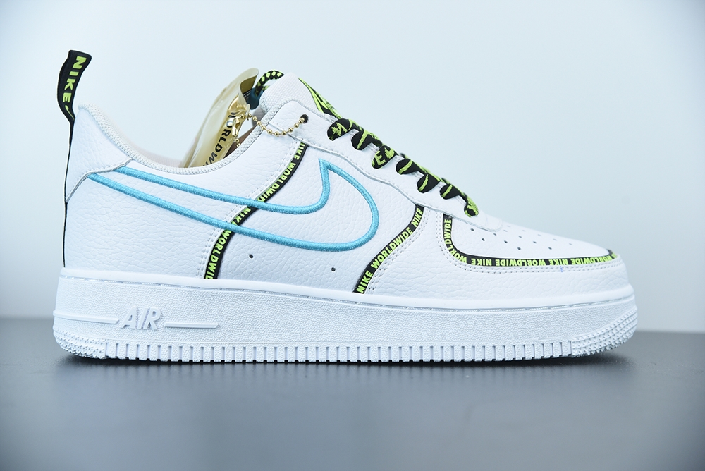 Nike Air Force 1 Low Worldwide White Blue Fury Volt