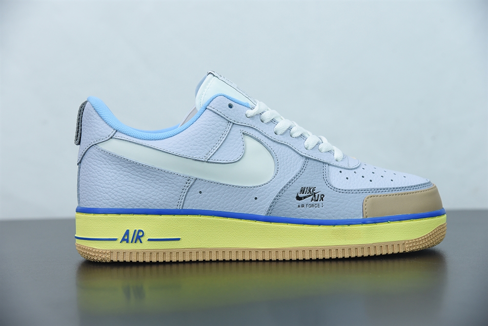 Nike Air Force 1 Premium Blue Pot Cookies Yellow Brown