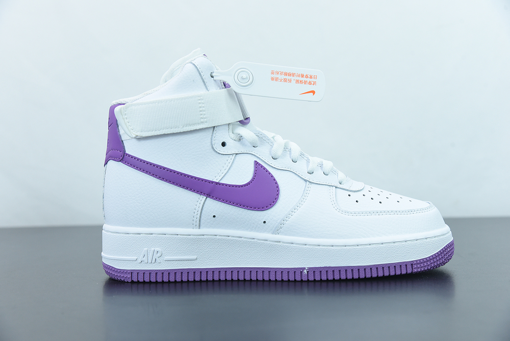 Nike Air Force 1 High White Dark Orchid Purple 