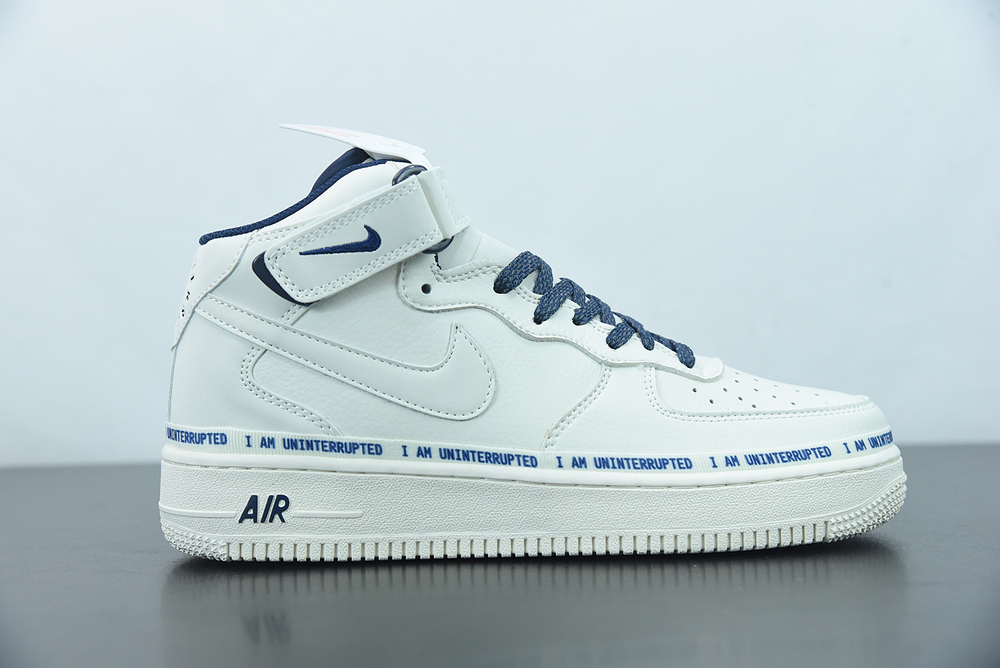 Uninterrupted x Nike Air Force 1 07 Mid White Blue